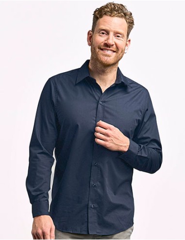 P-6310-Mens Poplin Shirt Long Sleeve